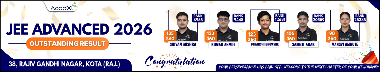 JEE Main 2026 Top Rankers at AcadXL – Session 1 Results