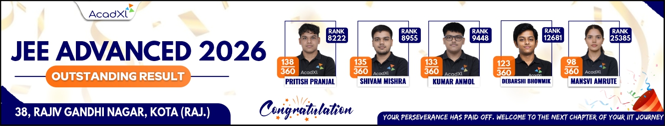 JEE Main 2026 Top Rankers at AcadXL – Session 1 Results